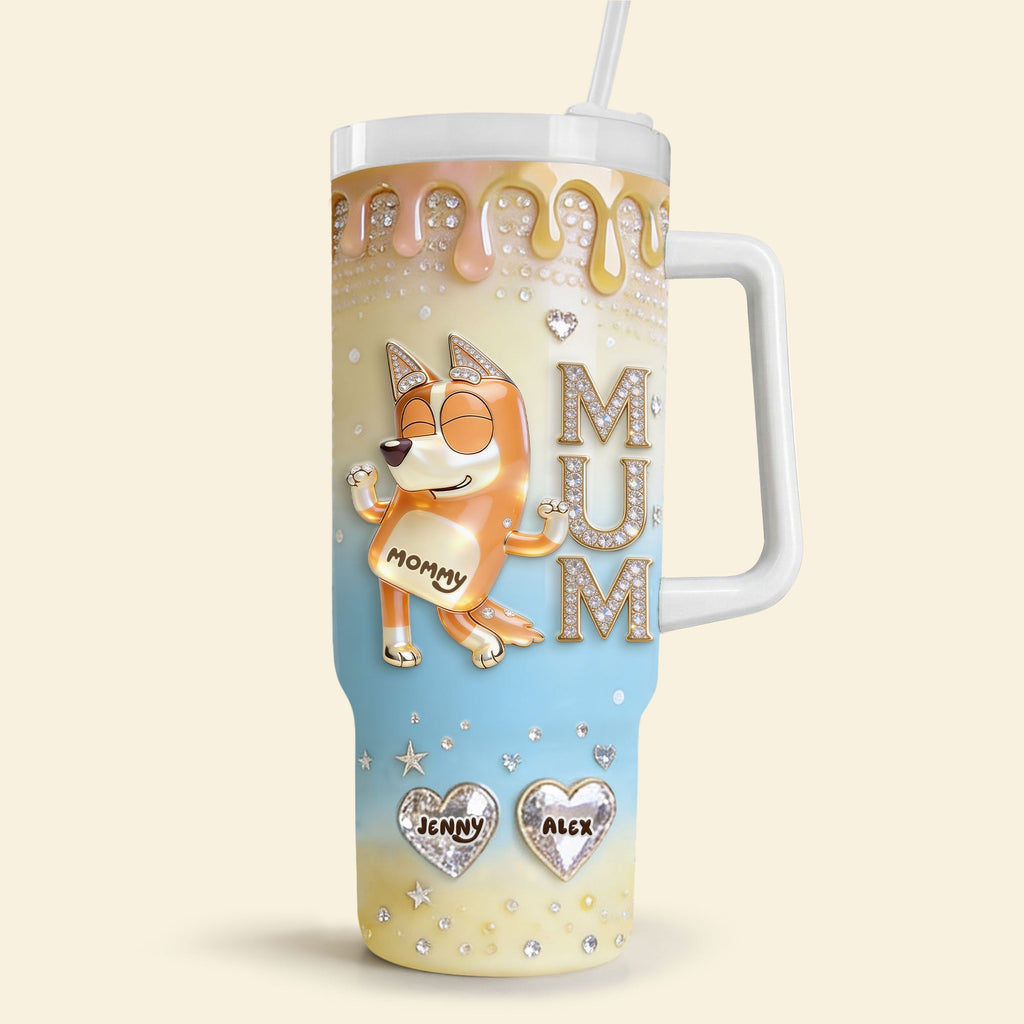 Puppy Mum and Kids Tumbler - Personalized Gifts For Mother 05pgti230426