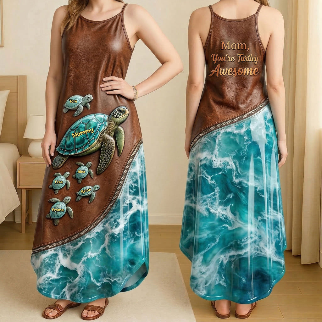 You're Turtley Awesome Maxi Dress - Personalized Gifts For Mom 02NATI240326