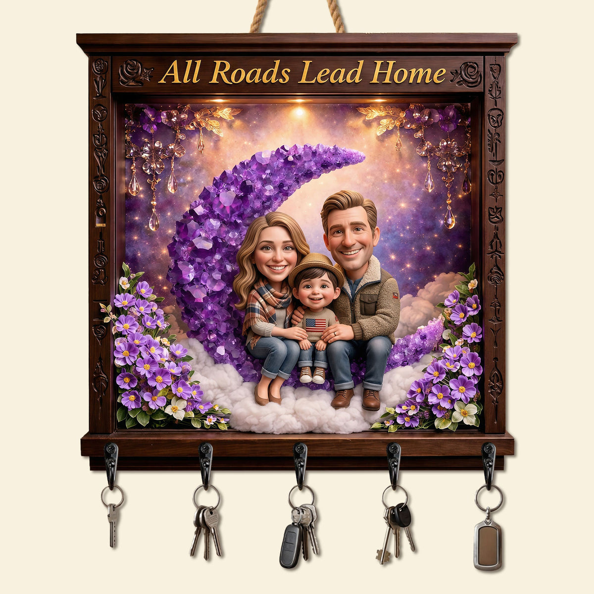 Custom Photo Acrylic Key Hanger - Gifts For Family 05tyti300326