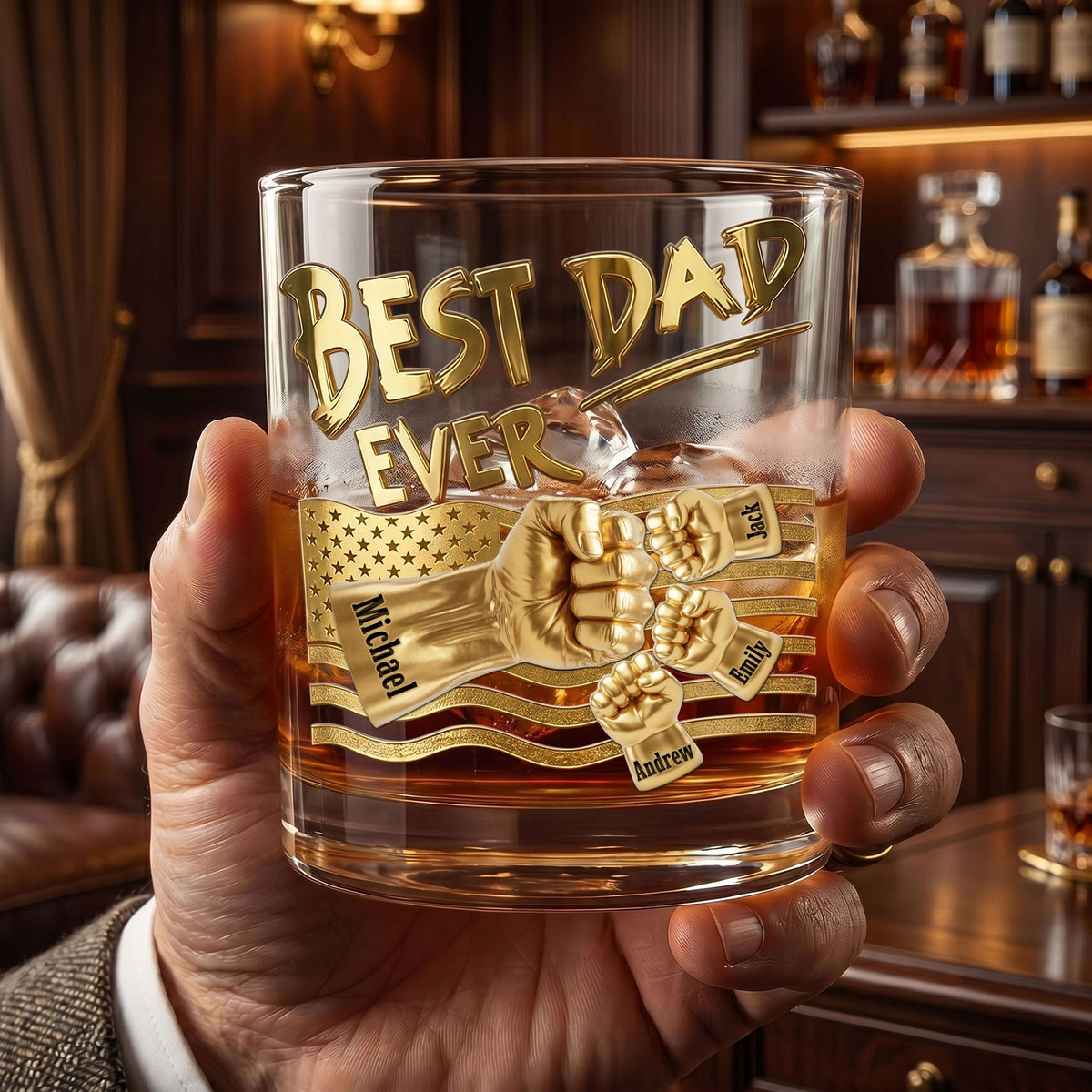 Power Fist Drinking Glass - Personalized Gifts For Dads 051ohti220526