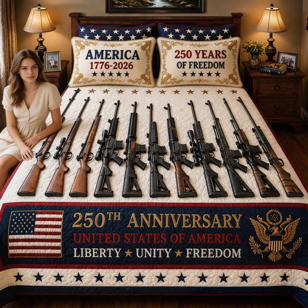 250 Years Of Freedom Quilt Bed Set - Personalized Gifts For Patriots 04tyti210426