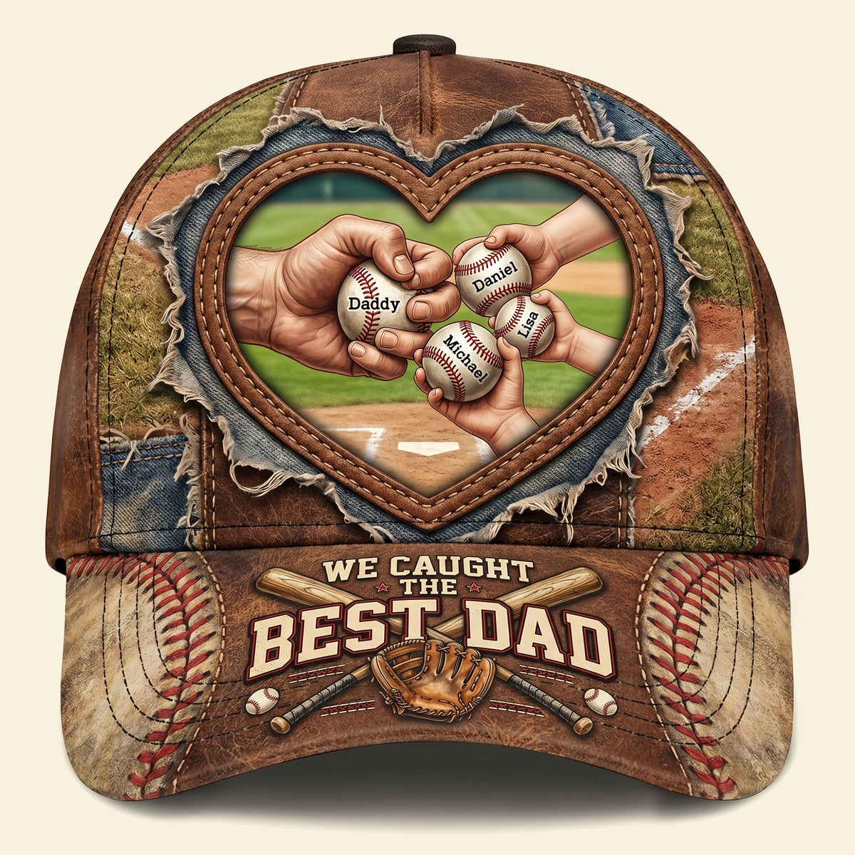 Best Catch Baseball Dad Cap - Personalized Gift For Dads 04NATI060526