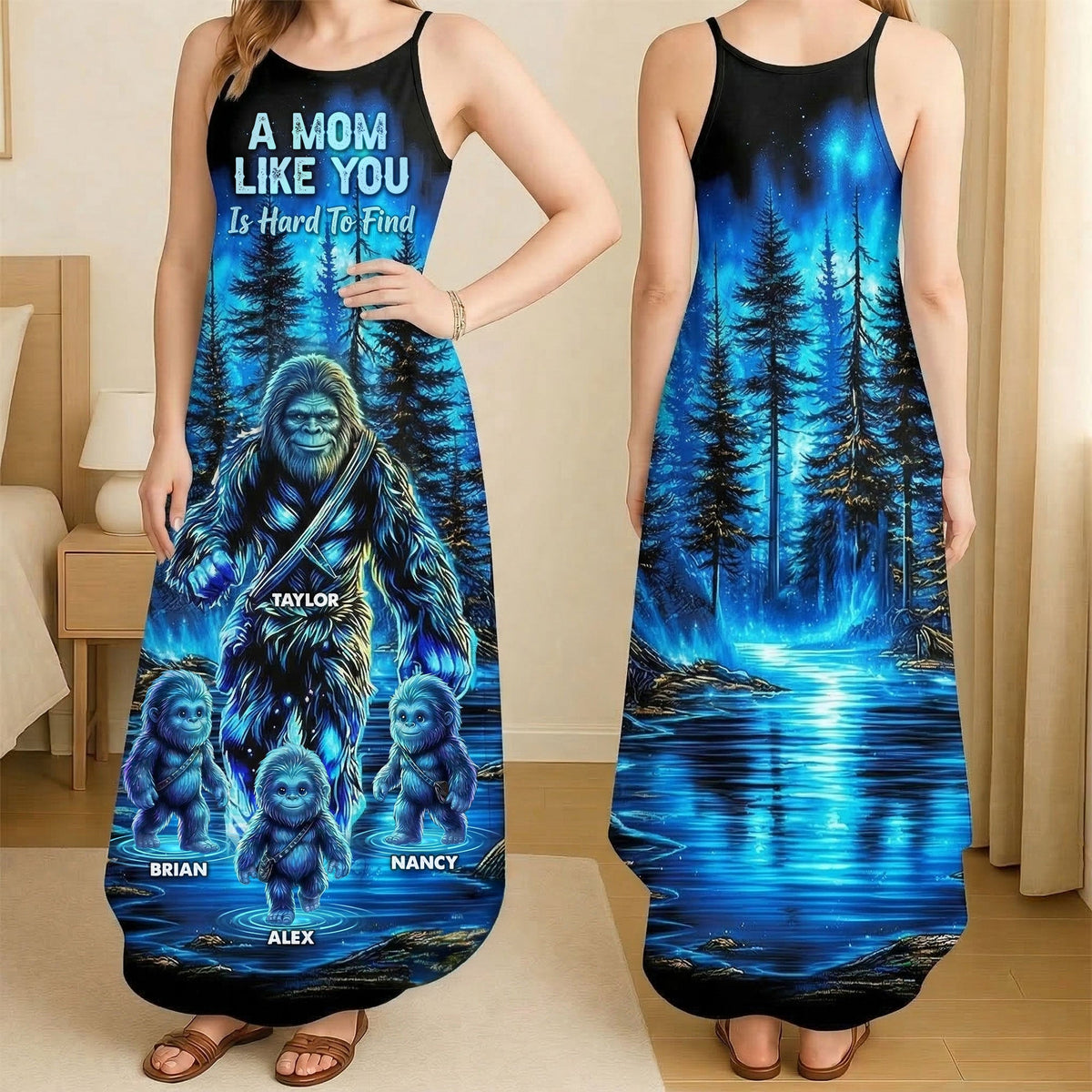 Aurora Bigfoot Mom Maxi Dress, Personalized Gifts For Moms 04qhti190326