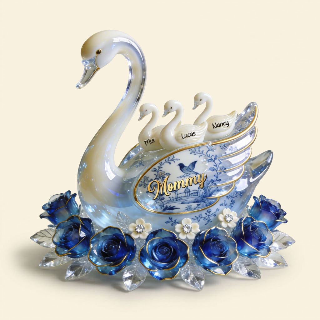 Swan Toile de Jouy Acrylic Plaque - Personalized Gifts For Mom 03PGTI310326