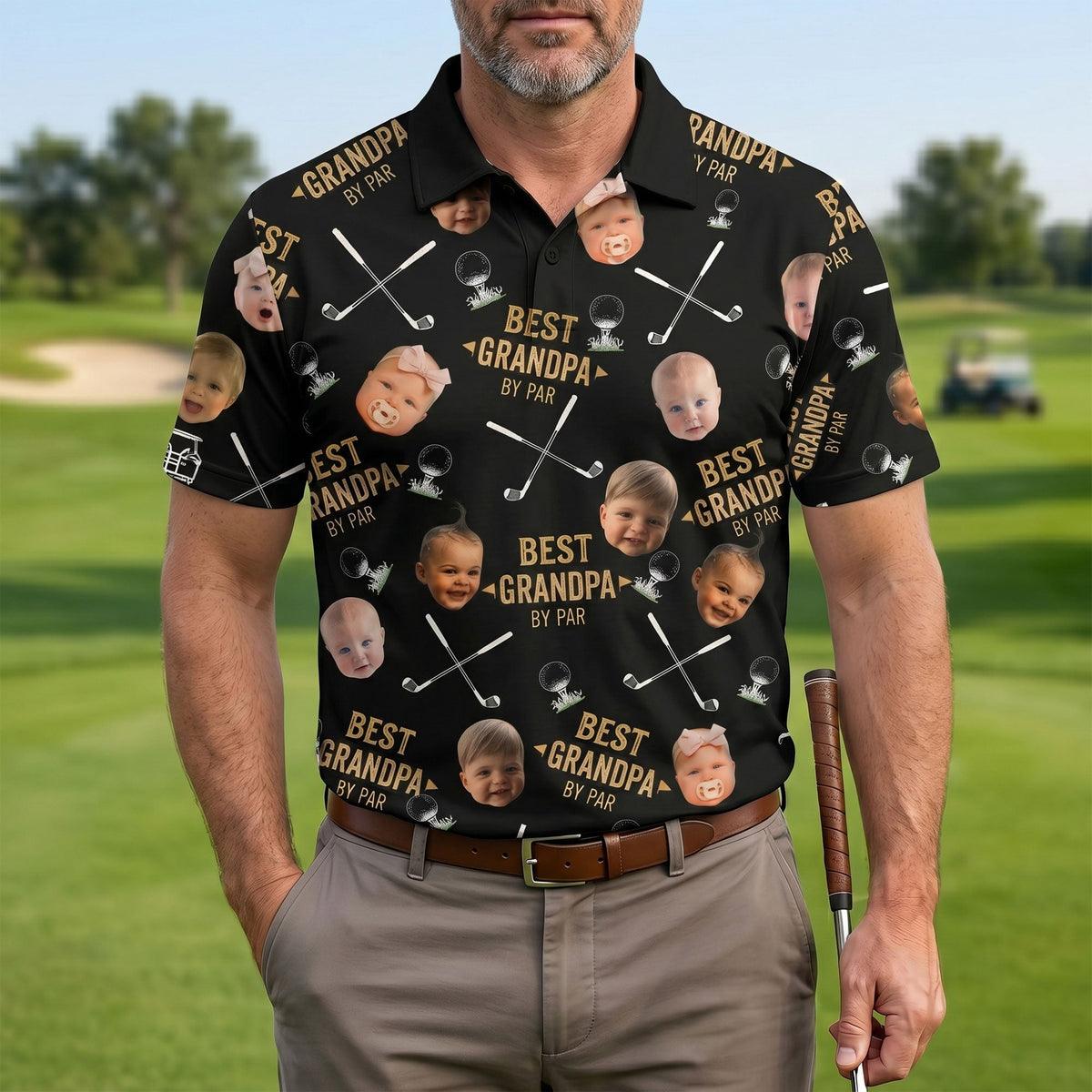 Custom Photo Best Dad By Par Shirt, Personalized Gifts For Golf Dads 03qhti080526