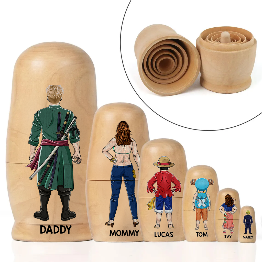 Adventure Family Wooden Nesting Dolls - Personalized Gifts For Mother's Day 02qhhu080426