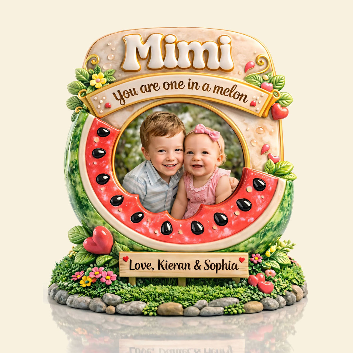 Custom Photo Grandma's Melon Acrylic Plaque - Personalized Gifts For Mom and Grandma 04tyti200326
