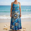 Turtle Grandma And Kids Maxi Dress - Personalized Gifts For Grandma 05HUTI080426