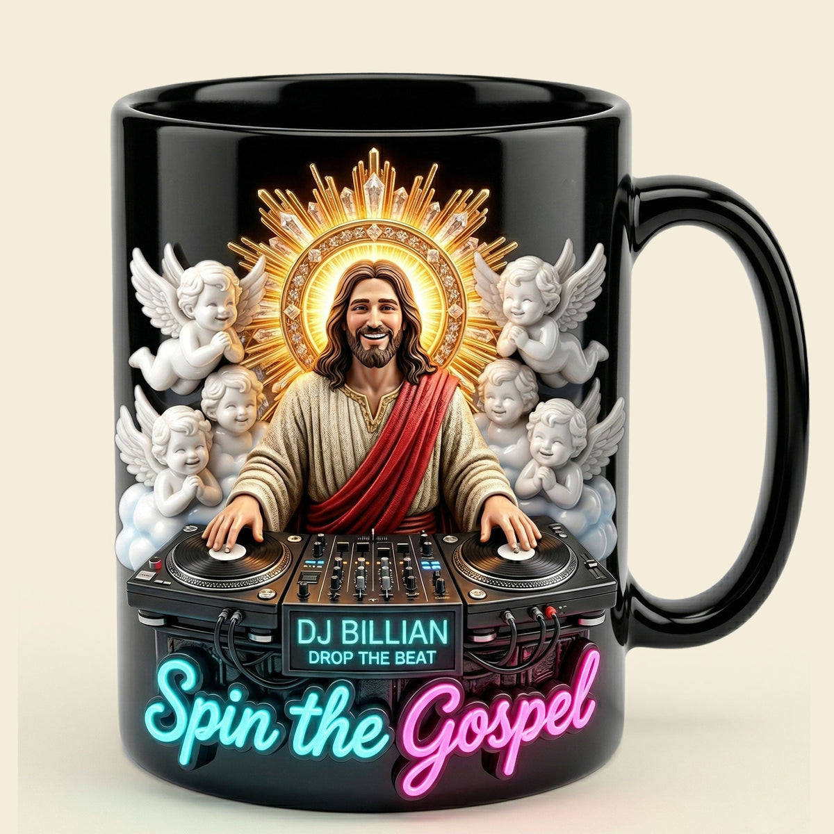 Spin the Gospel Coffee Mug - Personalized Gifts For Music Lovers 01pati060426