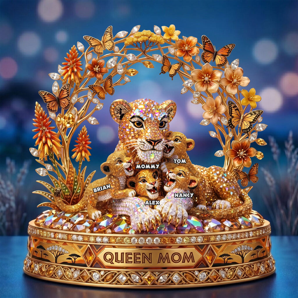 Queen Mom Of Savana Shimmering Acrylic Plaque, Personalized Gifts 01QHTI200426