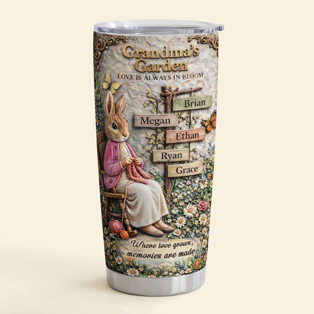 Grandma's Garden Tumbler - Personalized Gifts For Grandma and Mom 03tyti090326