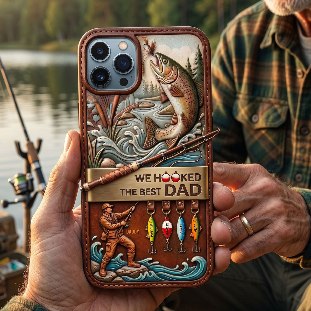 Reel Cool Fishing Dad Phone Case - Personalized Gifts For Dads 01PATI300426