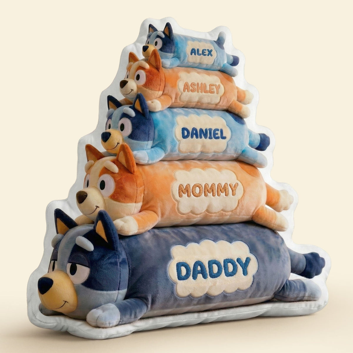 Fun Family Pile Custom Shape Pillow - Personalized Gifts For Family 04qhti100426