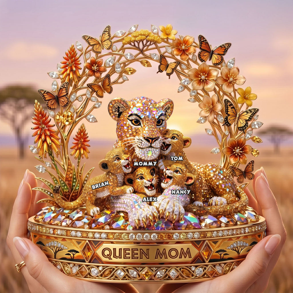 Queen Mom Of Savana Shimmering Acrylic Plaque, Personalized Gifts 01QHTI200426