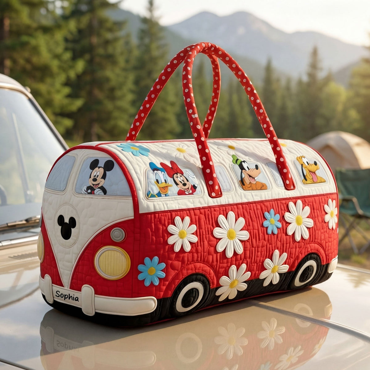 Cute Characters Quilted Duffle Bag - Personalized Gifts 071hyti191225