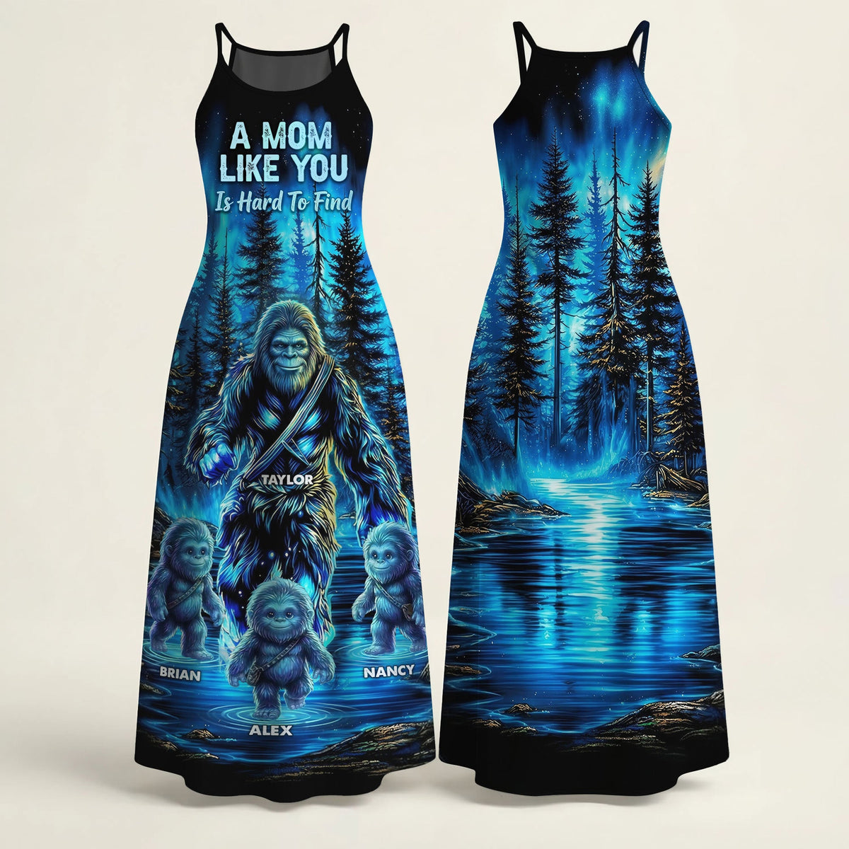 Aurora Bigfoot Mom Maxi Dress, Personalized Gifts For Moms 04qhti190326