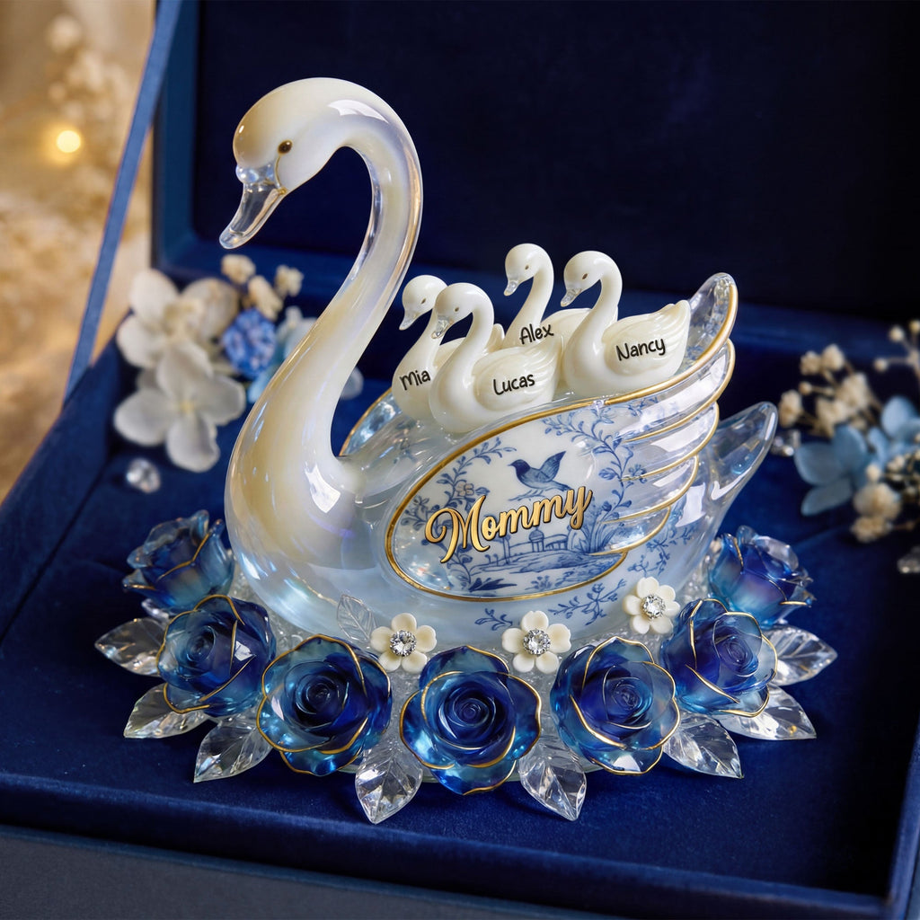 Swan Toile de Jouy Acrylic Plaque - Personalized Gifts For Mom 03PGTI310326