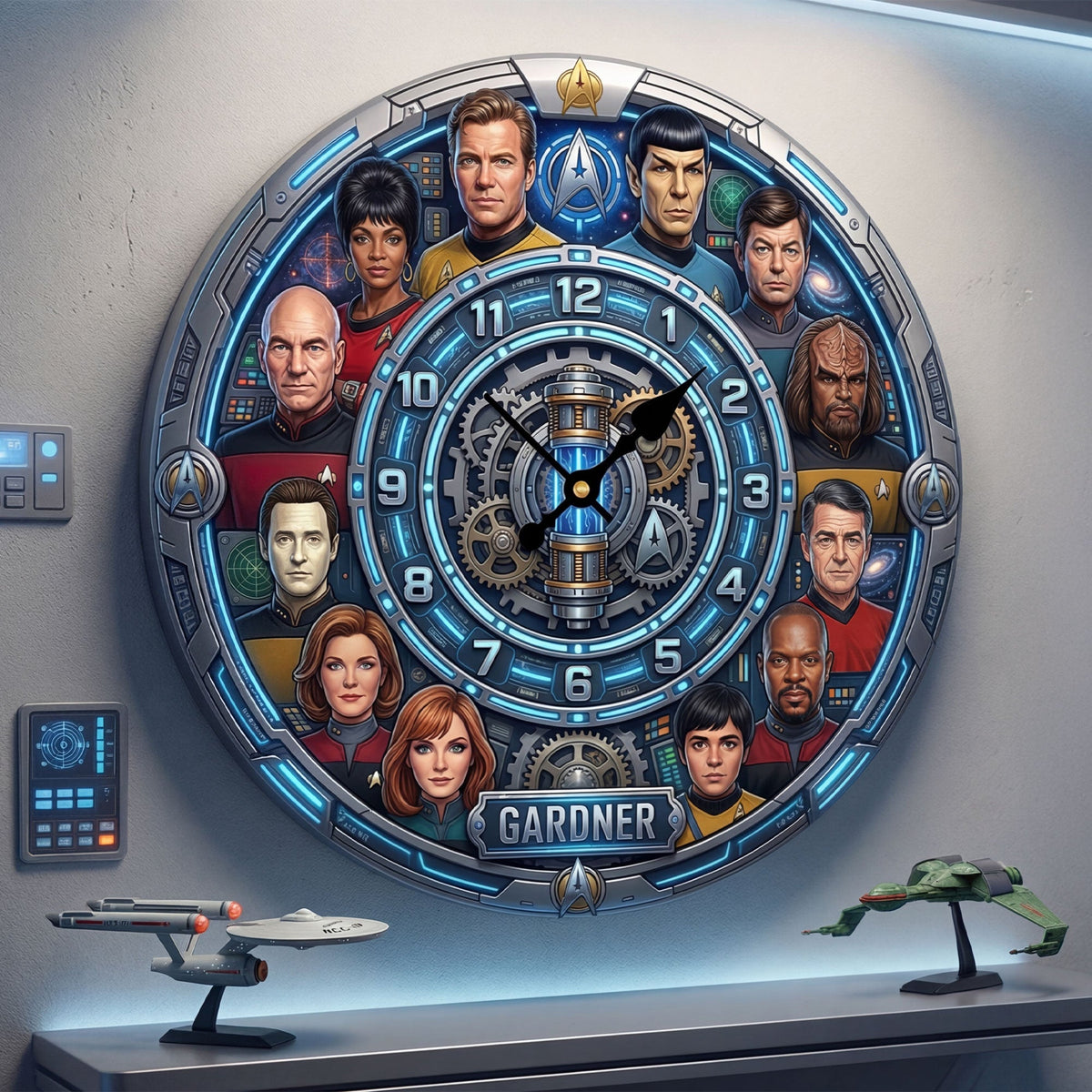 Space Adventure Acrylic Wall Clock Personalized Unique Gifts 04HUTI120326