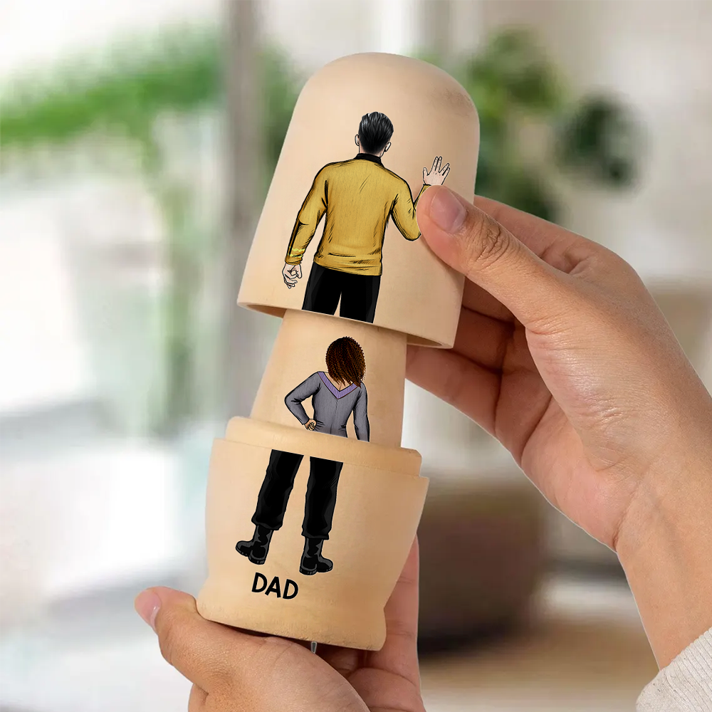 Sci-fi Theme Family Nesting Dolls - Personalized Gifts For Family Wooden Nesting Dolls 01QHHU90426HH