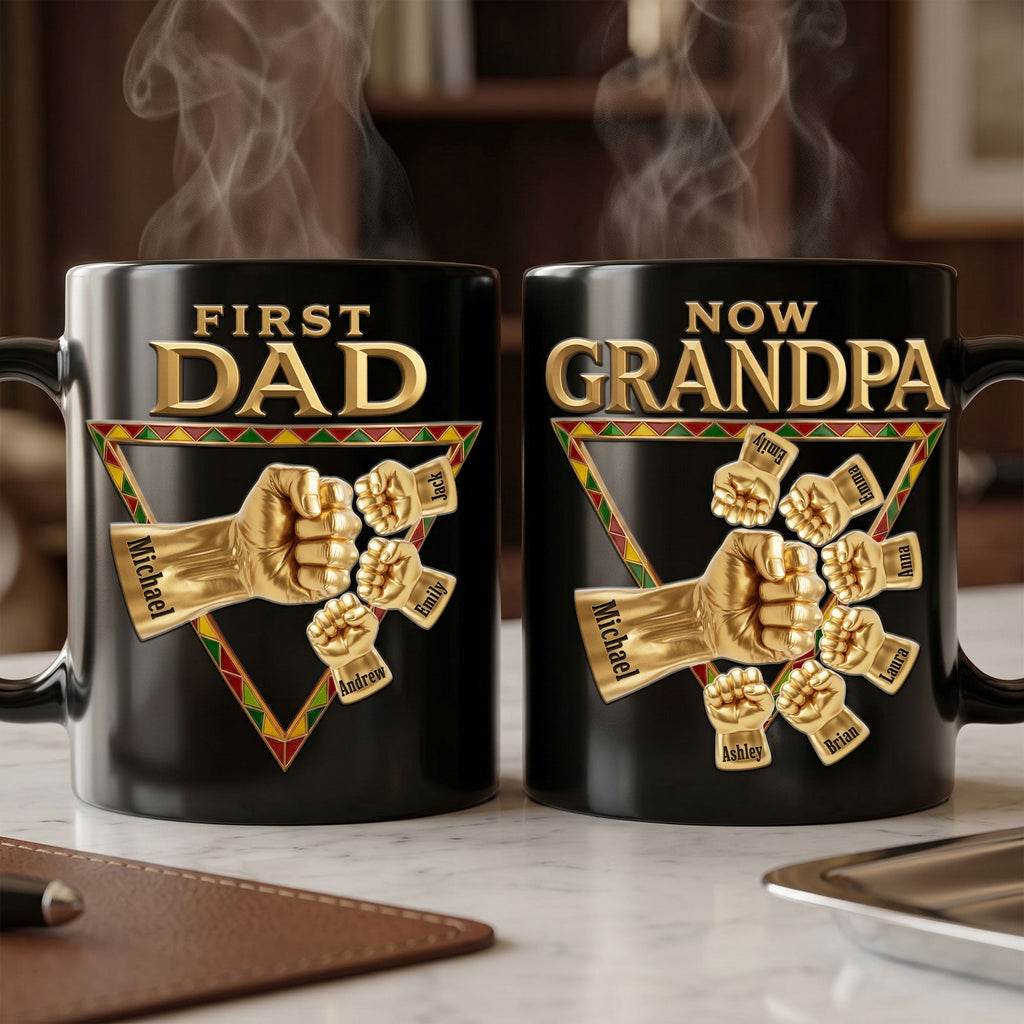 First Dad Now Grandpa Magic Mug - Personalized Gifts For Dads 03huti220526