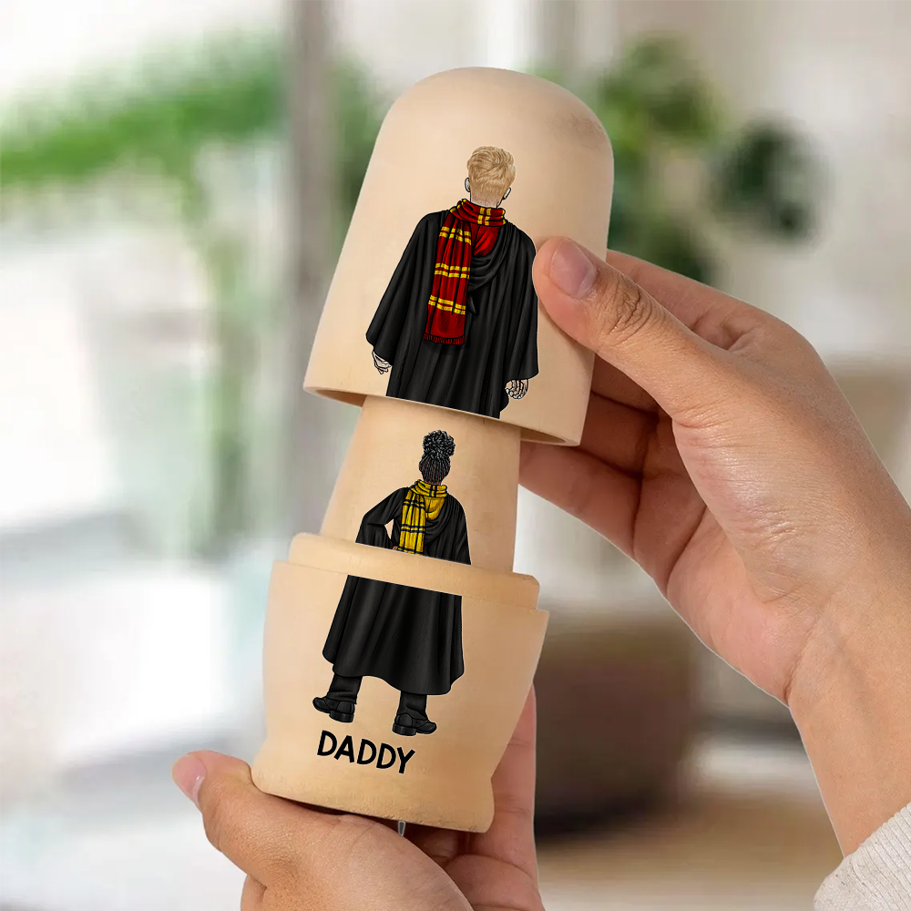 Fantasy School Family Nesting Dolls - Personalized Gifts For Family Wooden Nesting Dolls 05QHHU090426TM