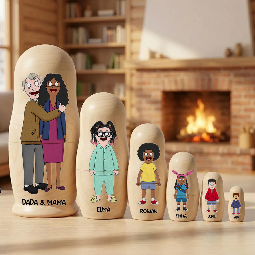 Quirky Family Wooden Nesting Dolls - Personalized Mother's Day Gifts 04qhhu090426