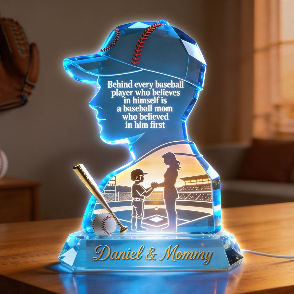 Proud Baseball Mom Light Box Personalized Gifts For Mom  02PGTI090426