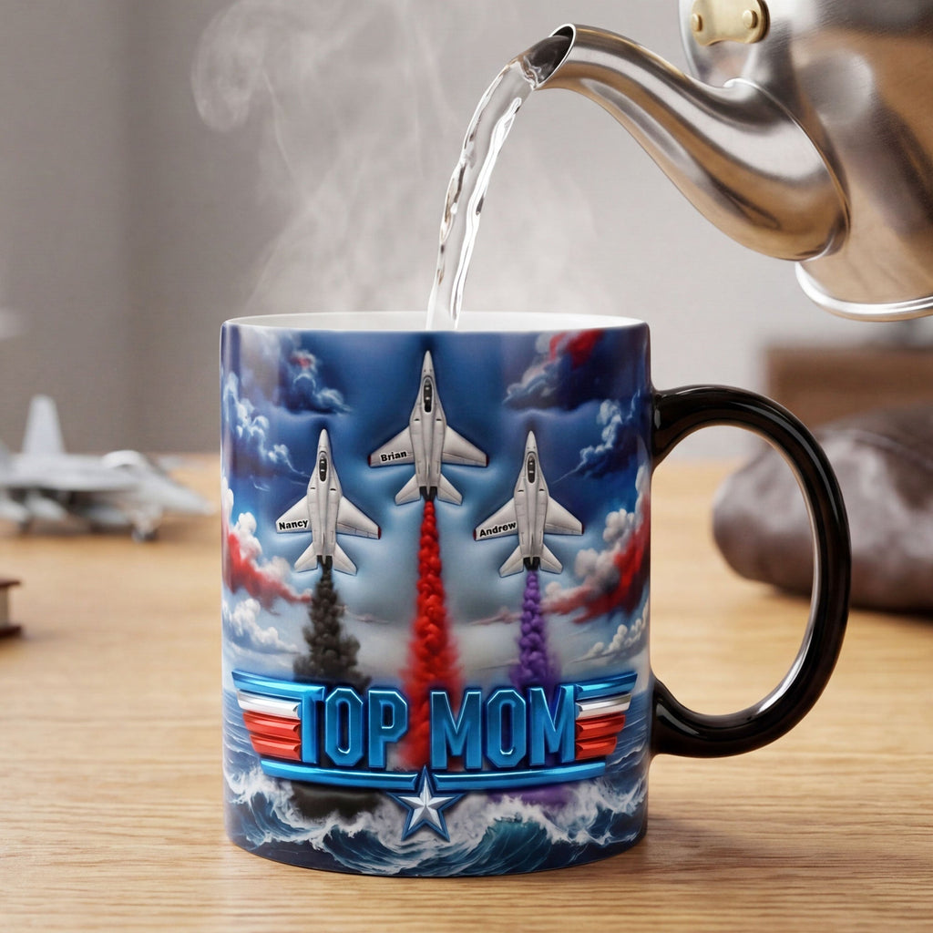 Mom Custom Fighter Jet Coffee Mug - Personalized Gifts For Mother's Day Magic Mug 02OHTI200426