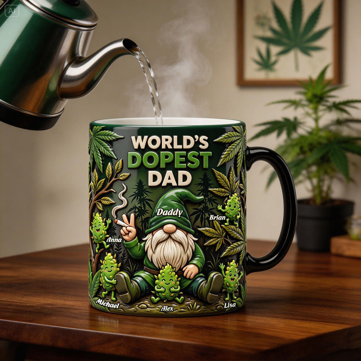 Gnome Weed Dad Magic Coffee Mug - Personalized Gifts For Dad 02nati050526