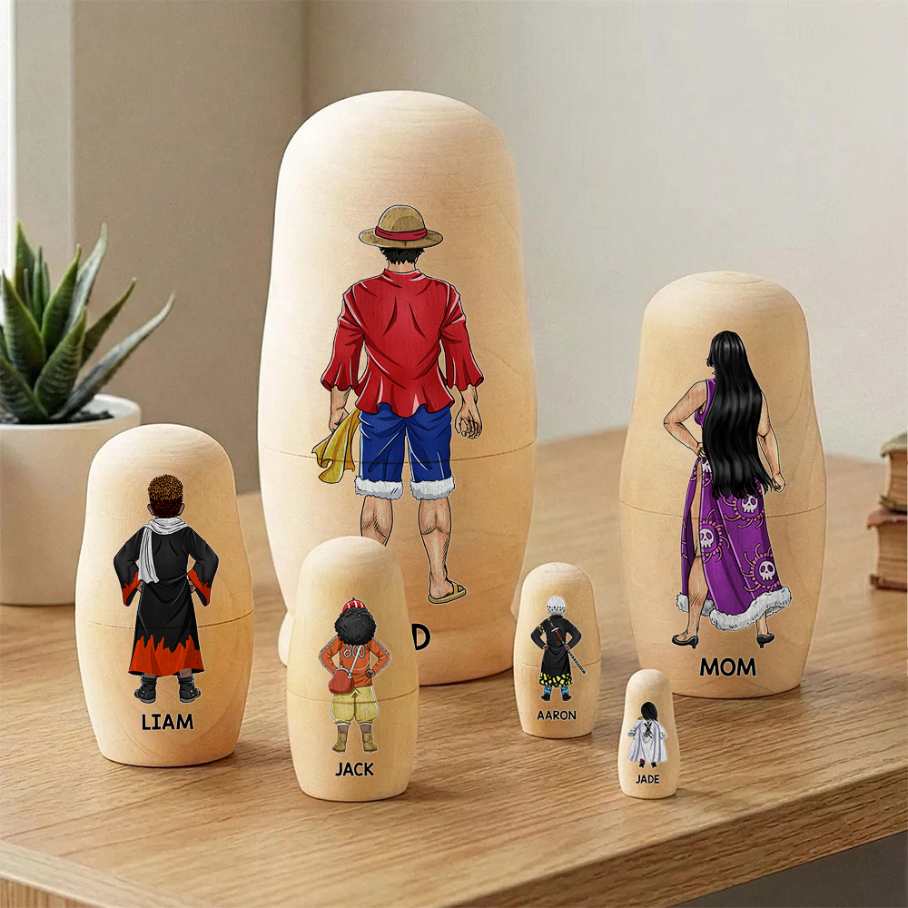 Adventure Family Wooden Nesting Dolls - Personalized Gifts For Mother's Day 02qhhu080426