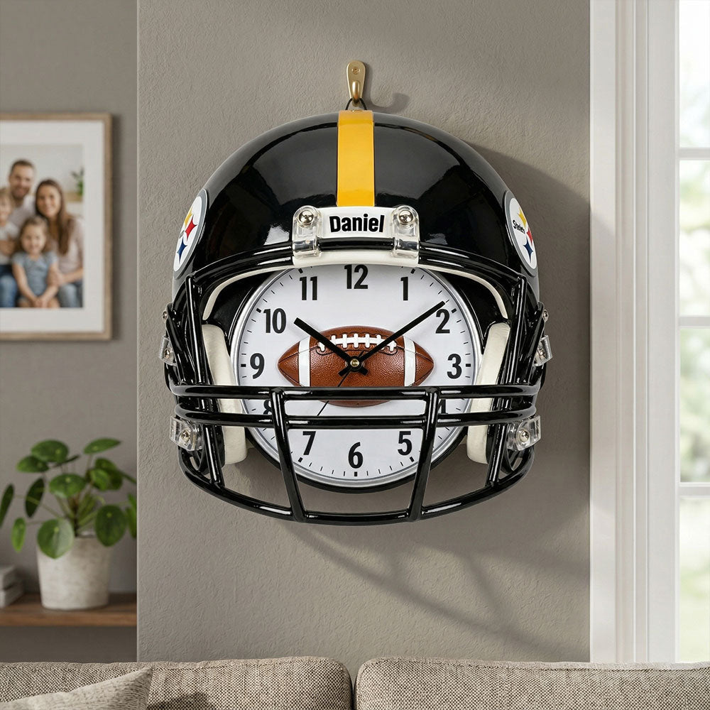Helmet Hanging Wall Clock - Personalized Gifts For Sport Lovers 168nati080626