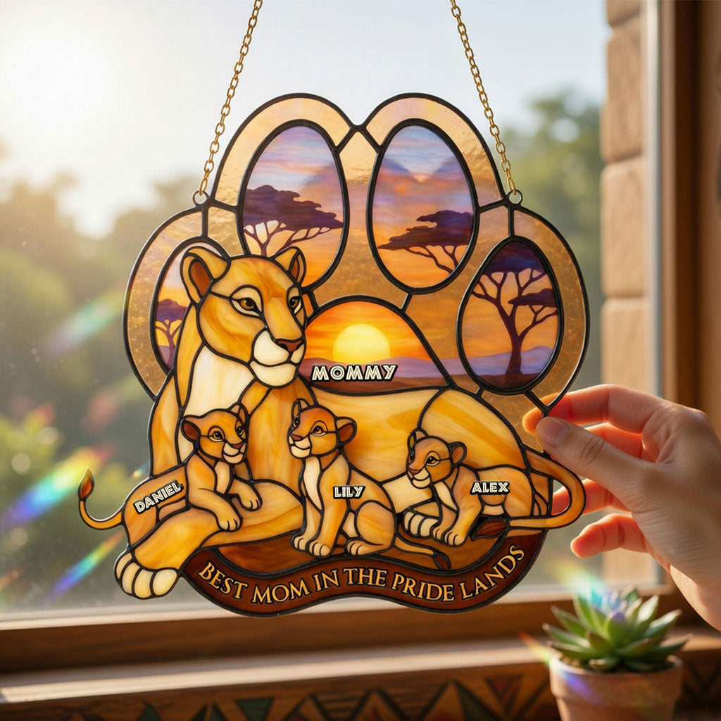 Best Mom and Kids Suncatcher Ornament - Personalized Gifts For Mother 03nati130426