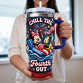 USA Summer Celebration 40oz Tumbler With Handle - Personalized Gifts 04pati190626