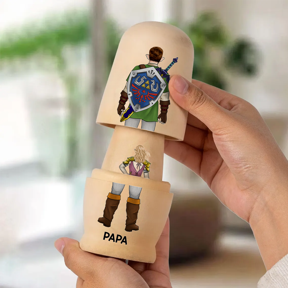 Adventure Family Nesting Dolls - Personalized Gifts For Family Wooden Nesting Dolls 02QHHU090426HG