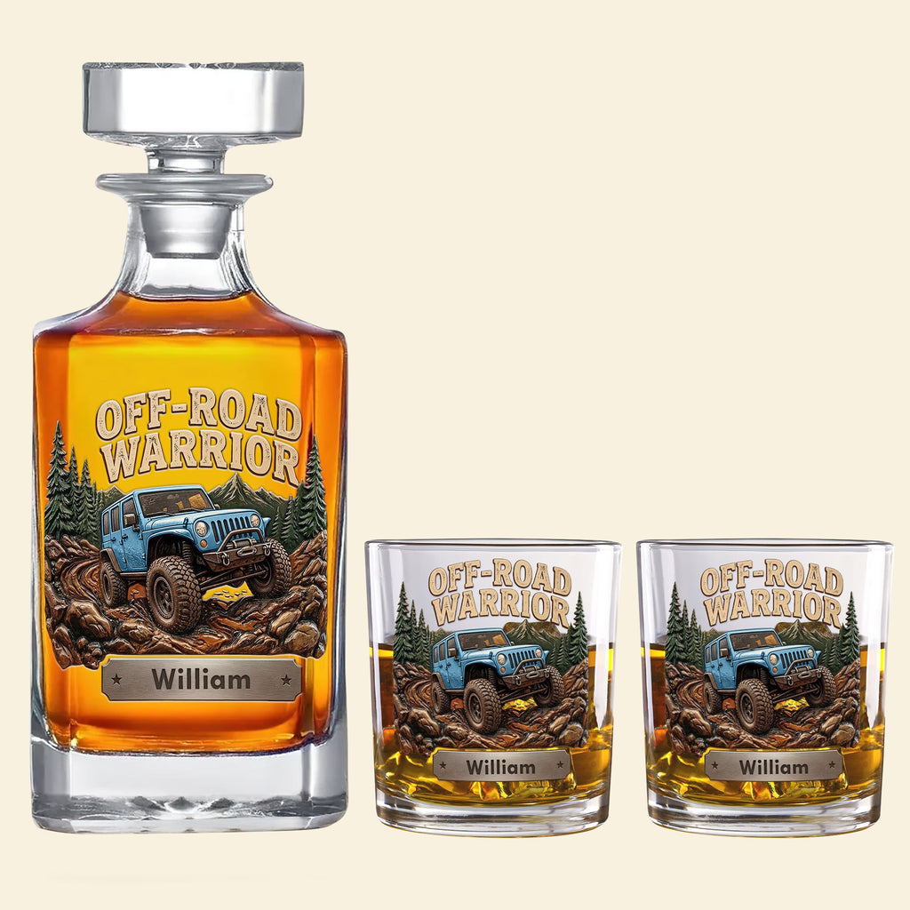 Rugged Trail Warrior Decanter Set - Personalized Gifts For Off-Road Lovers 01pati160326