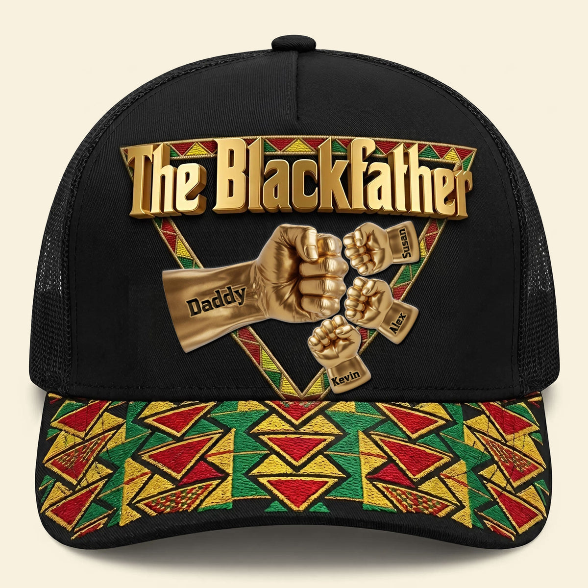 Proud Dad And Kid Fist Bump Cap - Personalized Gifts For Father's Day Mesh Baseball Cap 06HUTI280526
