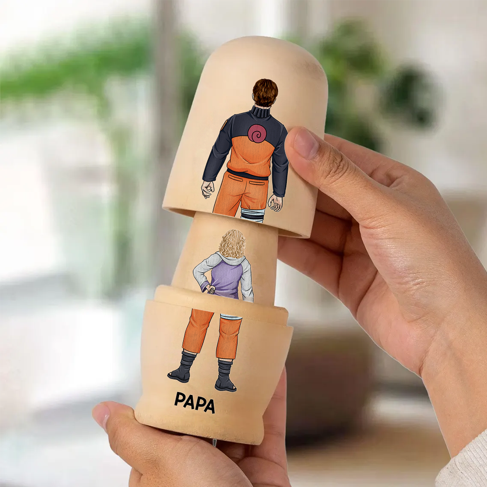 Legendary Clan Family Wooden Nesting Dolls - Personalized Gifts For Mother's Day 03qhhu090426