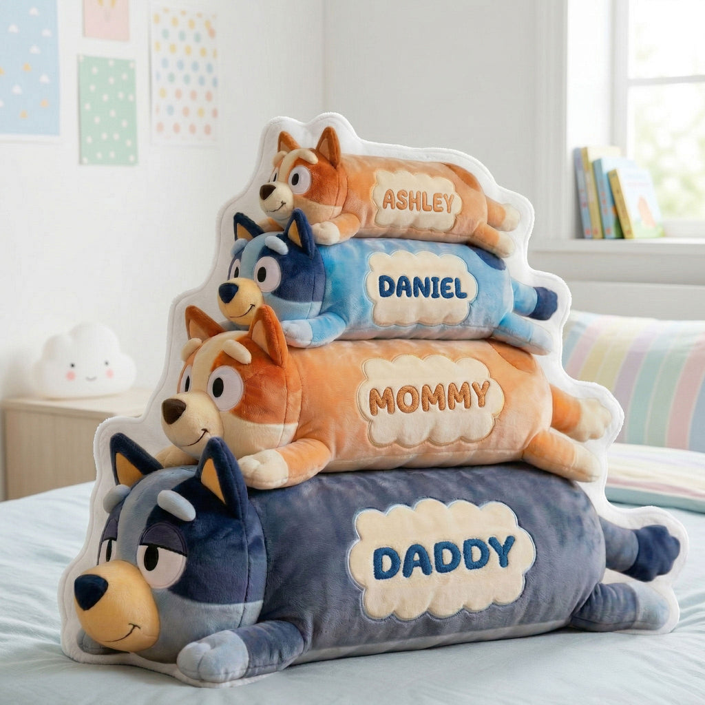 Fun Family Pile Custom Shape Pillow - Personalized Gifts For Family 04qhti100426