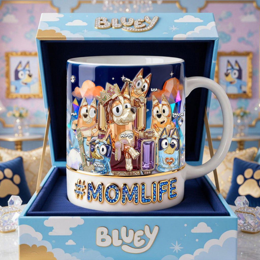 Puppy Queen Mom And Kids Coffee Mug - Personalized Gifts For Mother's Day Coffee Mug 02OHTI070426