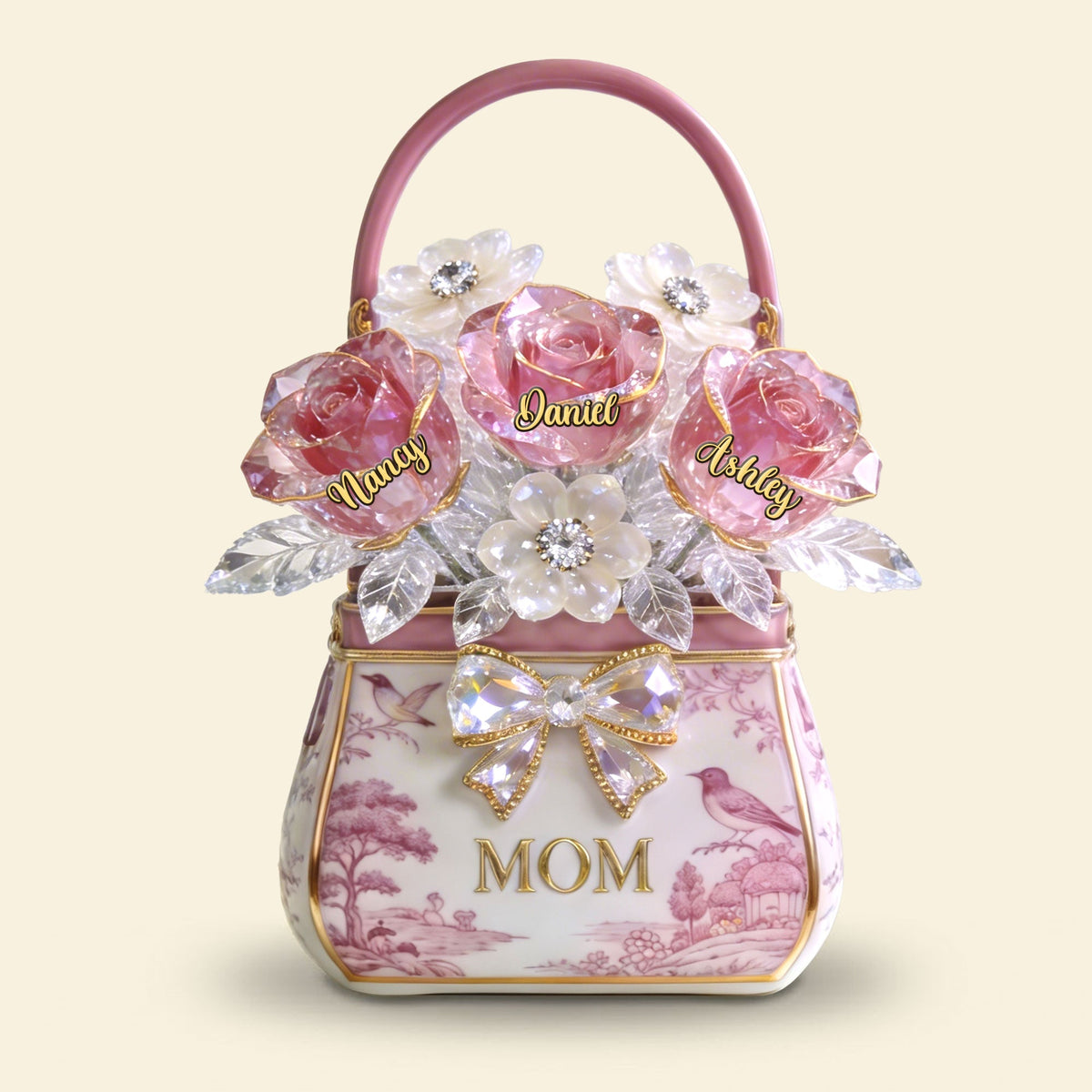 Mom Flower Basket Acrylic Plaque - Personalized Gifts For Mom 01PGTI310326