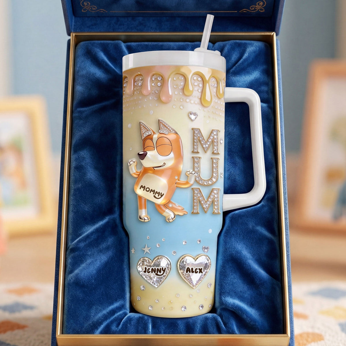 Puppy Mum and Kids Tumbler - Personalized Gifts For Mother 05pgti230426