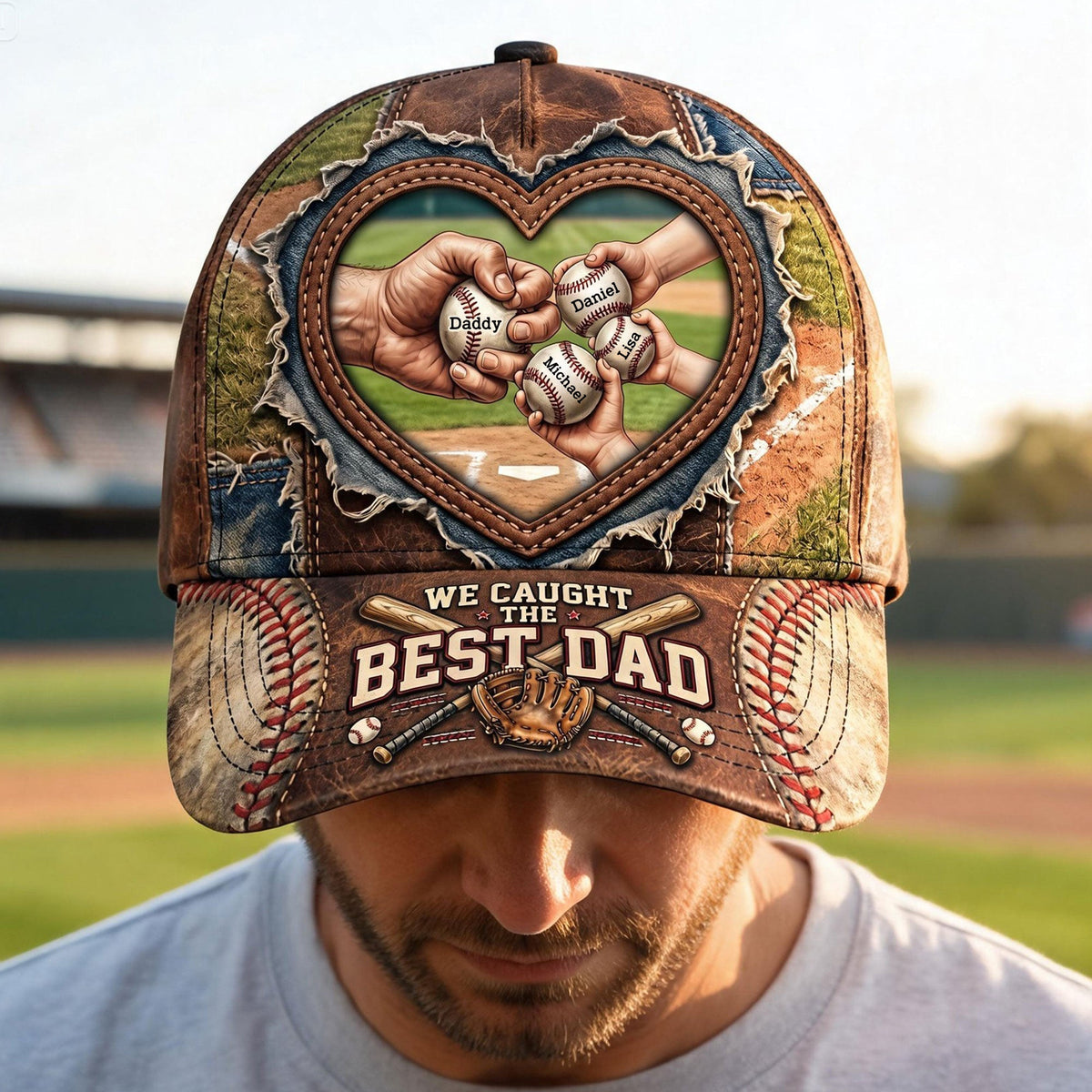 Best Catch Baseball Dad Cap - Personalized Gift For Dads 04NATI060526
