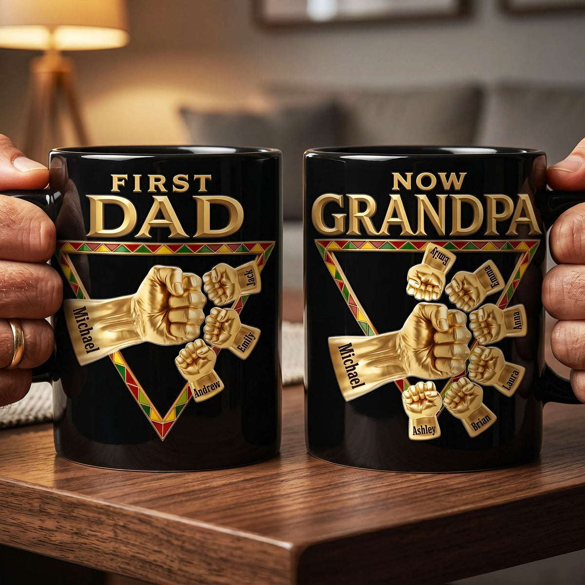 First Dad Now Grandpa Coffee Mug - Personalized Gifts For Dads 03huti230526