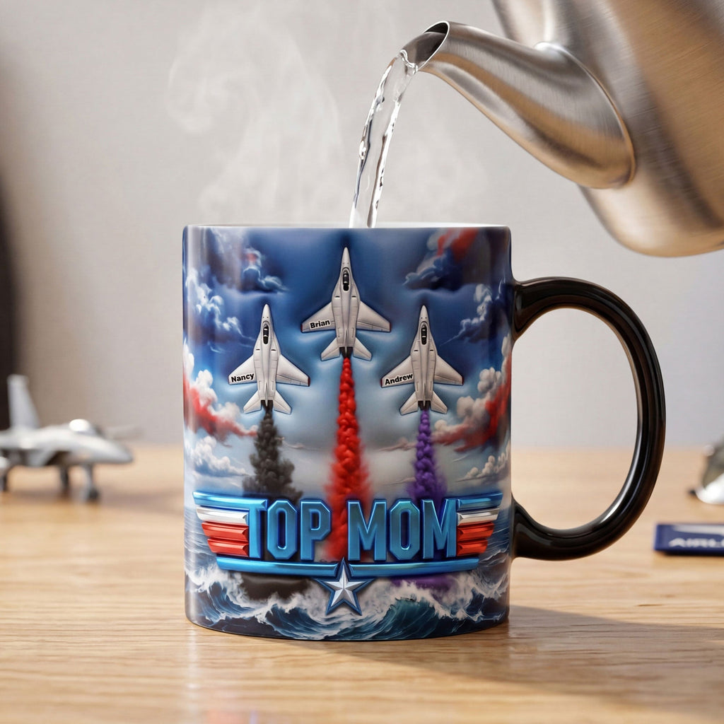Mom Custom Fighter Jet Coffee Mug - Personalized Gifts For Mother's Day Magic Mug 02OHTI200426