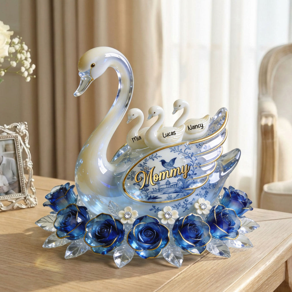 Swan Toile de Jouy Acrylic Plaque - Personalized Gifts For Mom 03PGTI310326