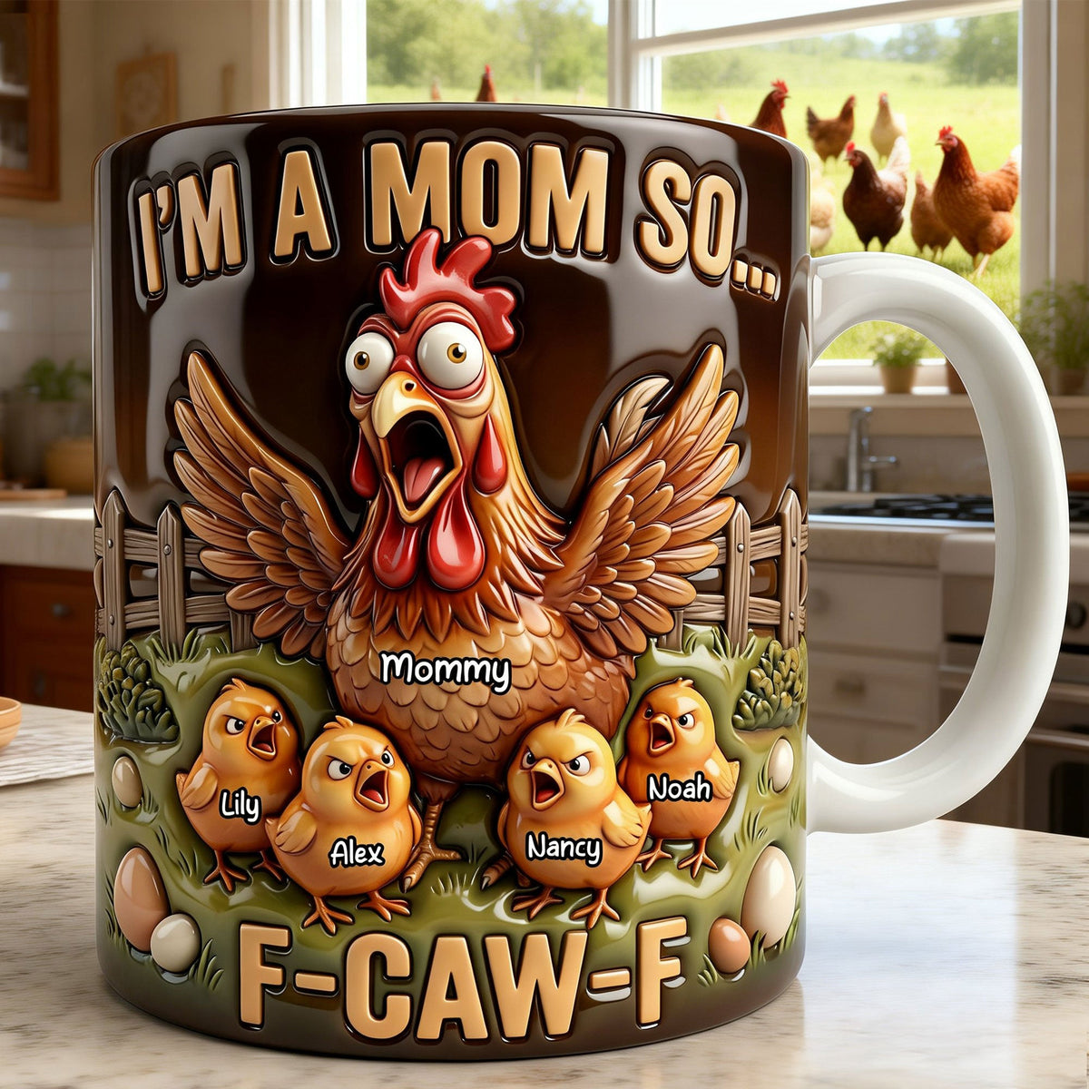 Funny Chicken Mom Coffee Mug - Personalized Gifts For Mother 03nati110426