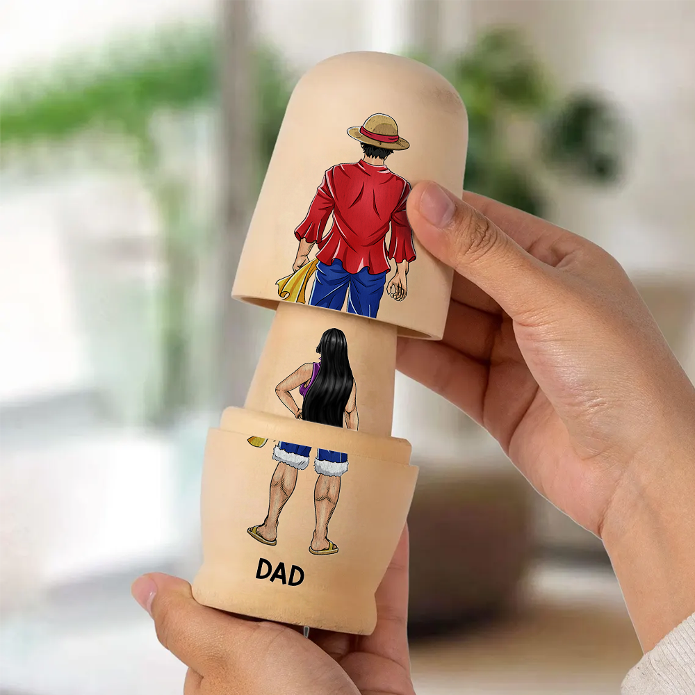 Adventure Family Wooden Nesting Dolls - Personalized Gifts For Mother's Day 02qhhu080426