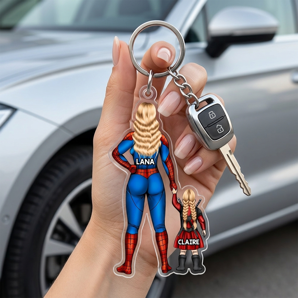 Power Mom Keychain Personalized Mother's Day Gifts 071qhhu240225pa