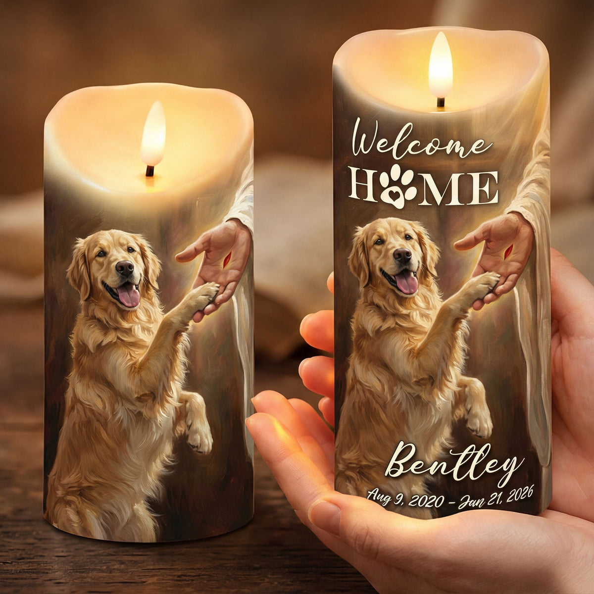 Heaven Dog LED Candle - Custom Photo Gifts For Dog Lovers 03qhti270326