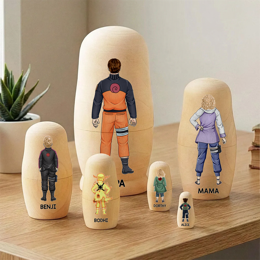 Legendary Clan Family Wooden Nesting Dolls - Personalized Gifts For Mother's Day 03qhhu090426